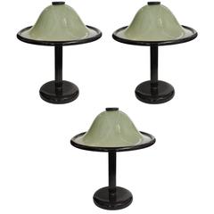 Set of 3 Murano Fungo Table Lamps by Barovier e Toso