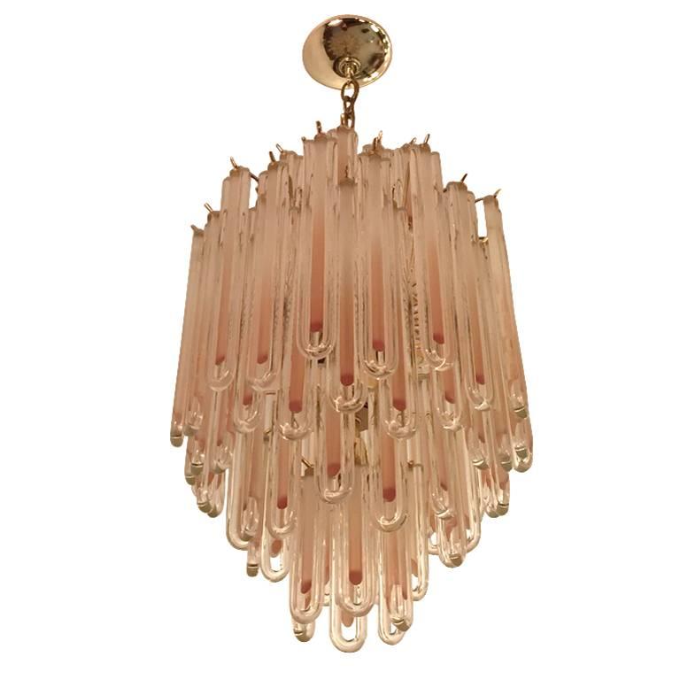 Mid-Century Glass Chandelier