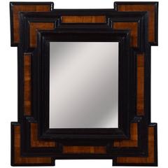 Italian Baroque Walnut and Ebonized Wall Mirror, Late 17th to Early 18th Century 11