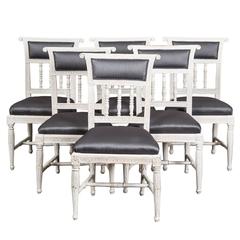 Set of Six Dining Chairs Gustavian Period, Sweden 10