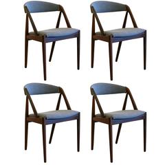 Set of 4 Vintage Danish Teak Model 31 Dining Chairs by Kai Kristiansen