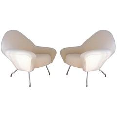 Pair of Joseph-André Motte Lounge Chairs Model 770 by Steiner, 1950