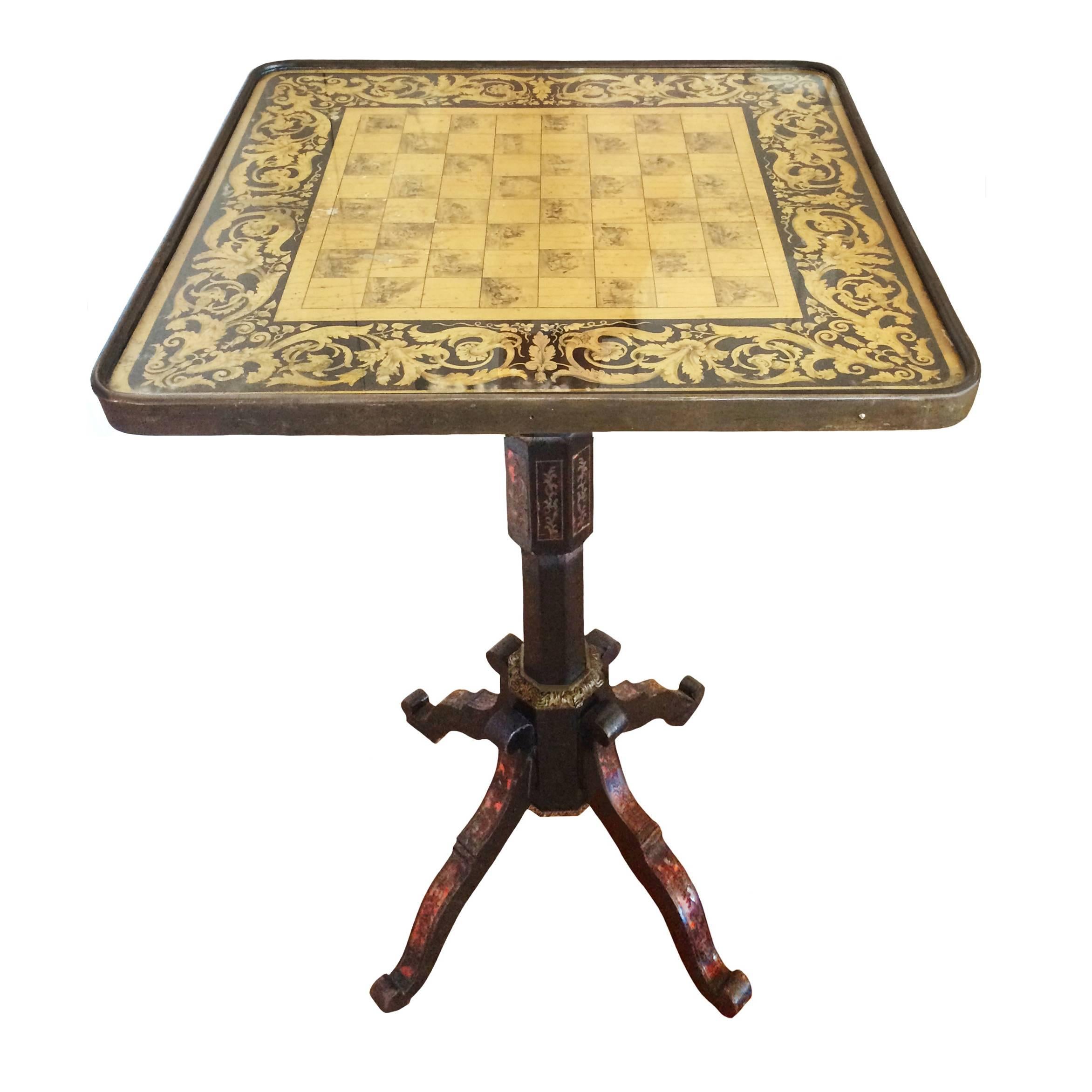19th Century Italian Game Table For Sale