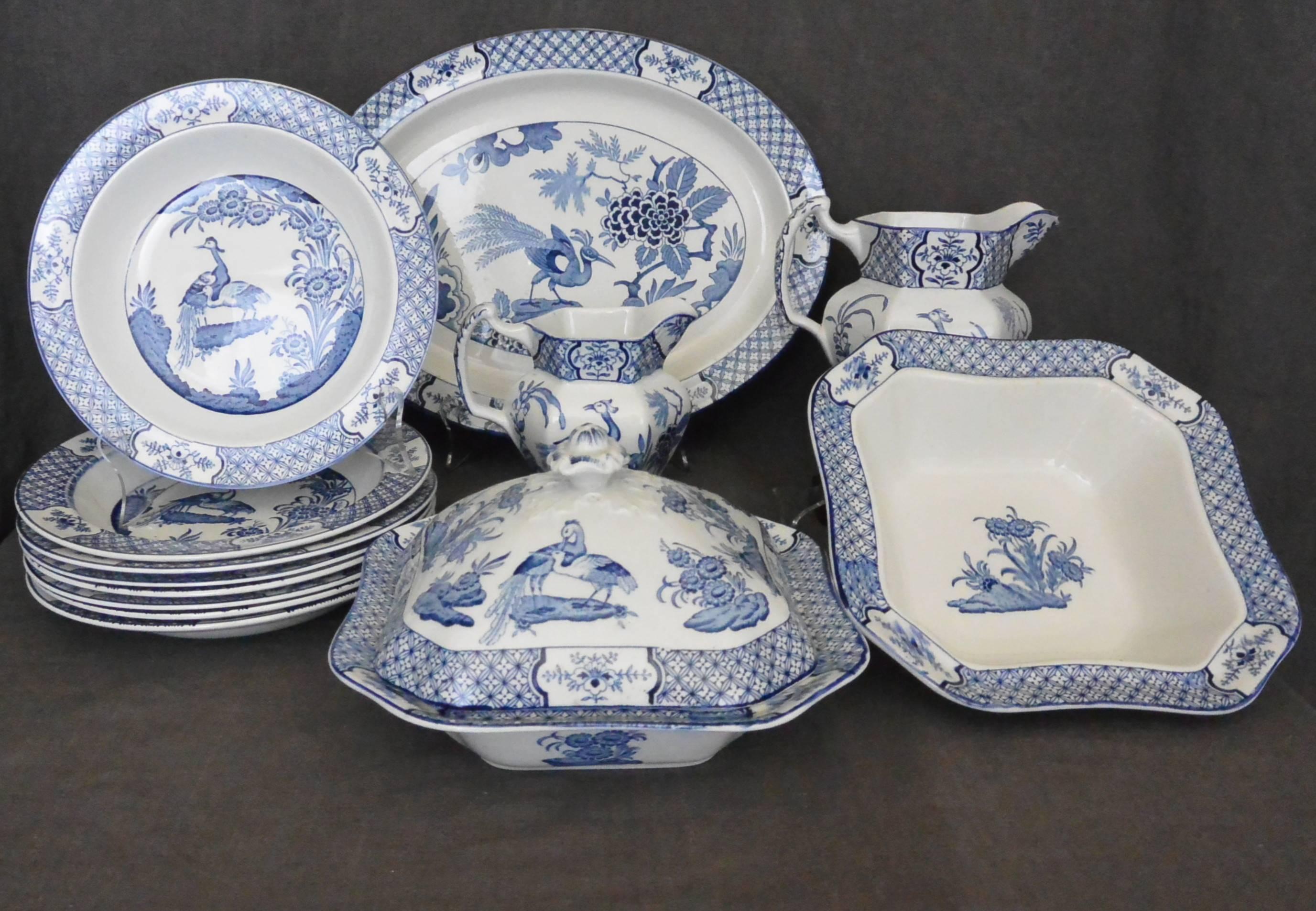 Decorative blue and white chinoiserie 