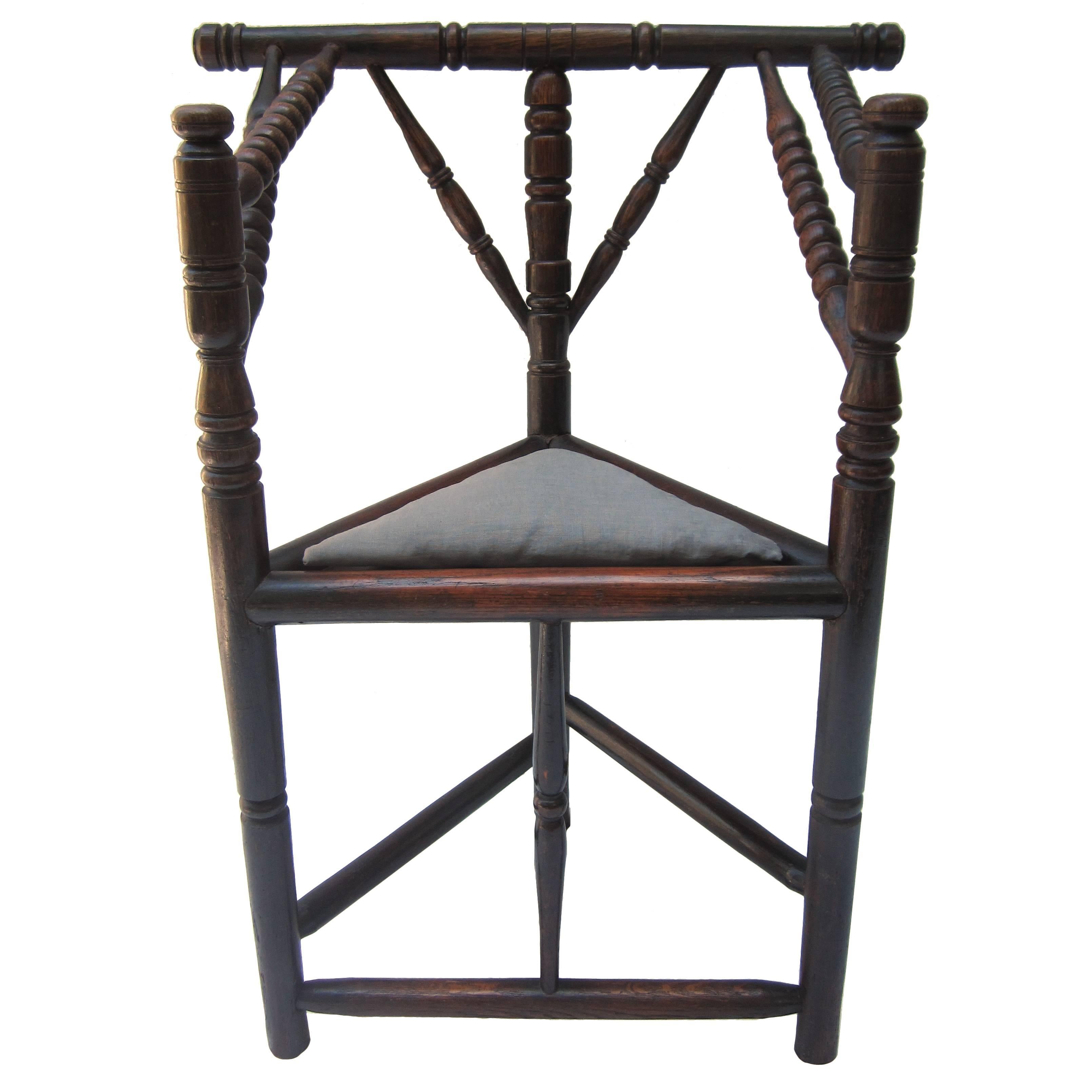 Elizabethan Corner Chair For Sale