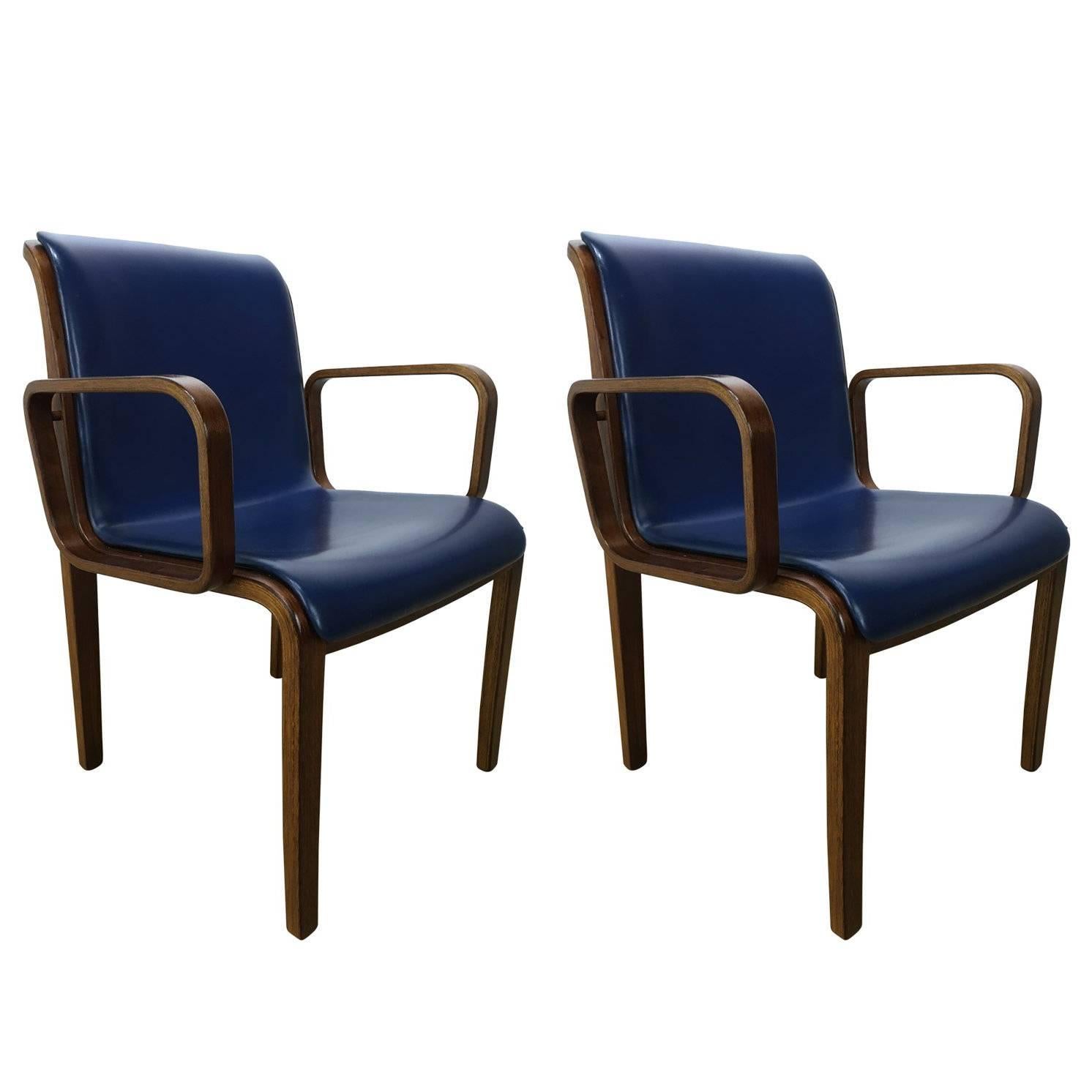 Set of 8 MidCentury Dining Chairs by Bill Stephens for Knoll at 1stdibs