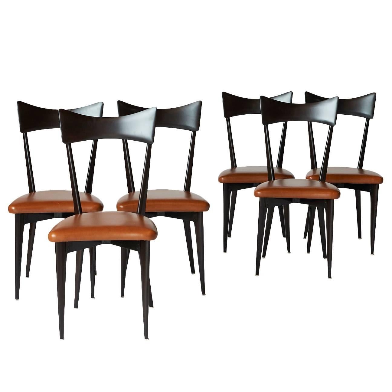 Set of Six Dining Chairs by Ico Parisi