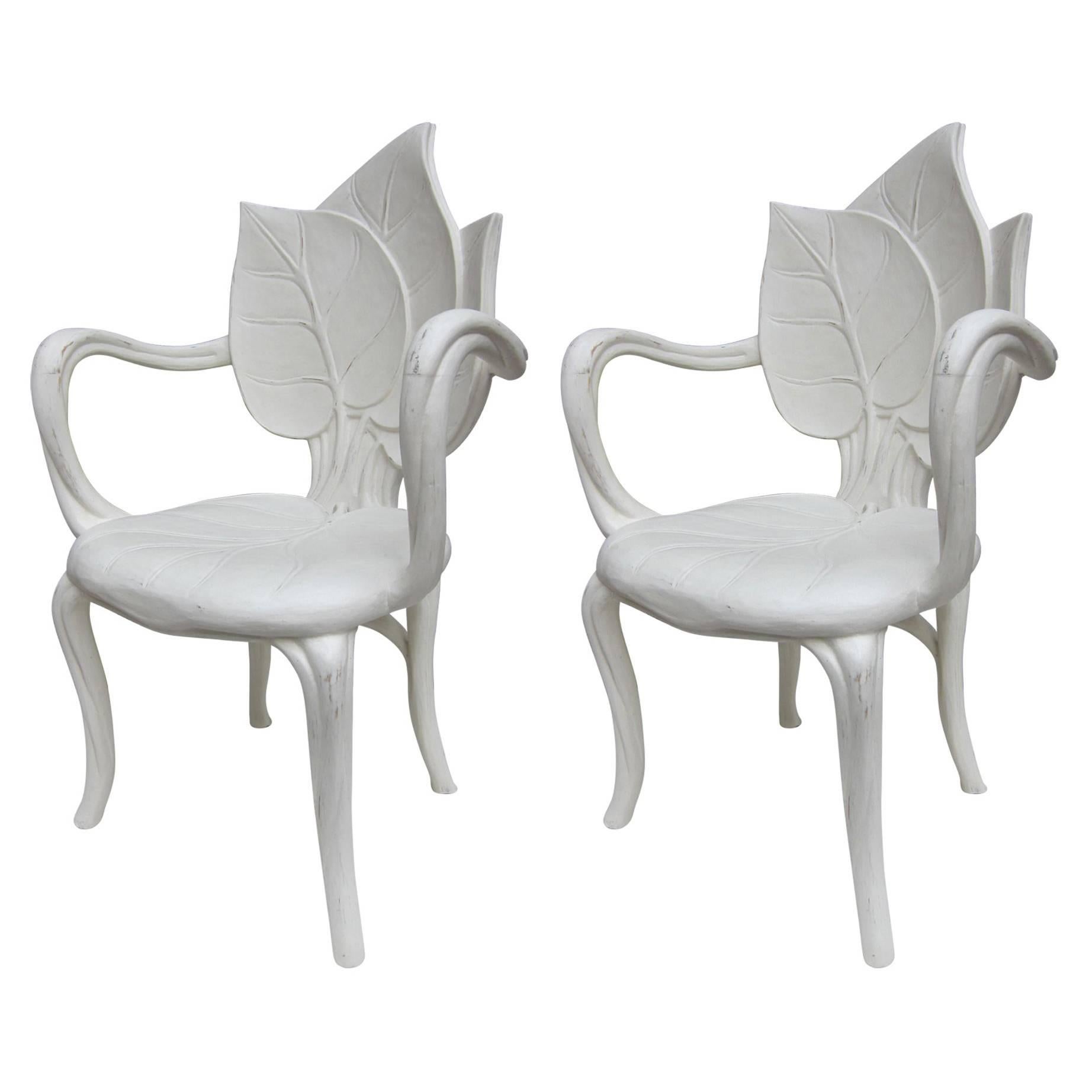 David Barrett pair of Stucco "Grotto Chairs, " 1960 For Sale
