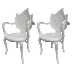 David Barrett pair of Stucco "Grotto Chairs, " 1960