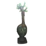 Escultura de vidrio soplado con cabeza de árbol "Verano