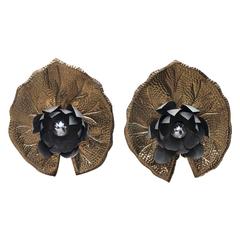Elegant Italian Water Lily Golden Wall Scone Set of Four 5