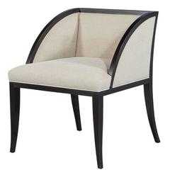 Baker Palerme Accent Chair with Ebonized Finish