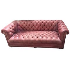 Tufted Leather Chesterfield Sofa
