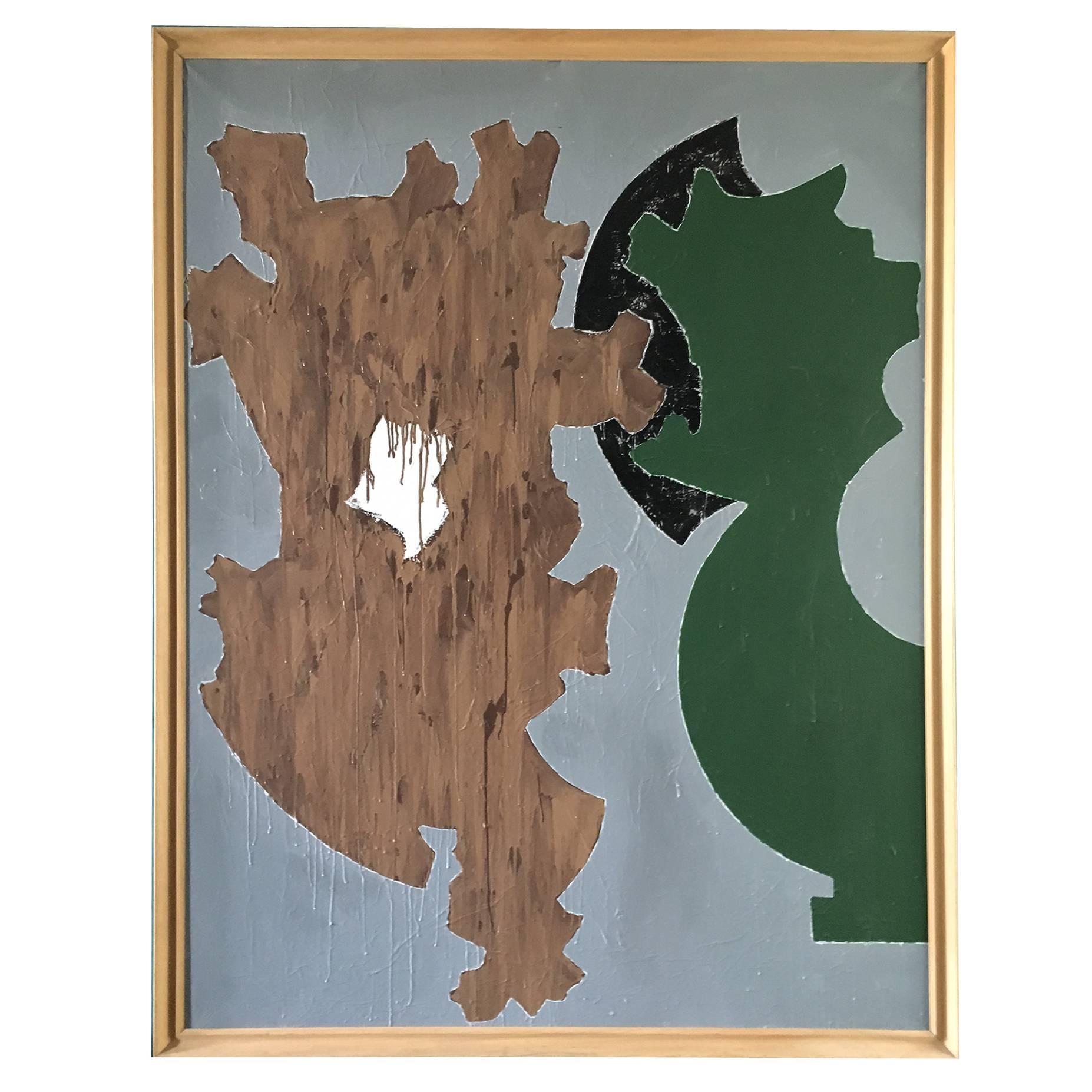 Huge Diptych from Jean-Pierre Bruneaud, 1990 For Sale