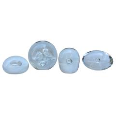 Set of Four Alfredo Barbini Paperweights