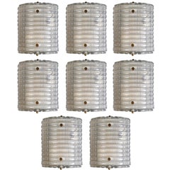 Simple and Elegant  Eight Murano Glass Wall Sconces