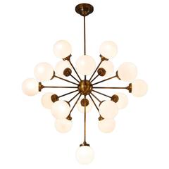 Large Brass Sputnik Chandelier