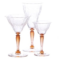 Steuben One-of-a-Kind Engraved Stemware Service