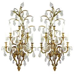 Baccarat Attributed Wall Sconces