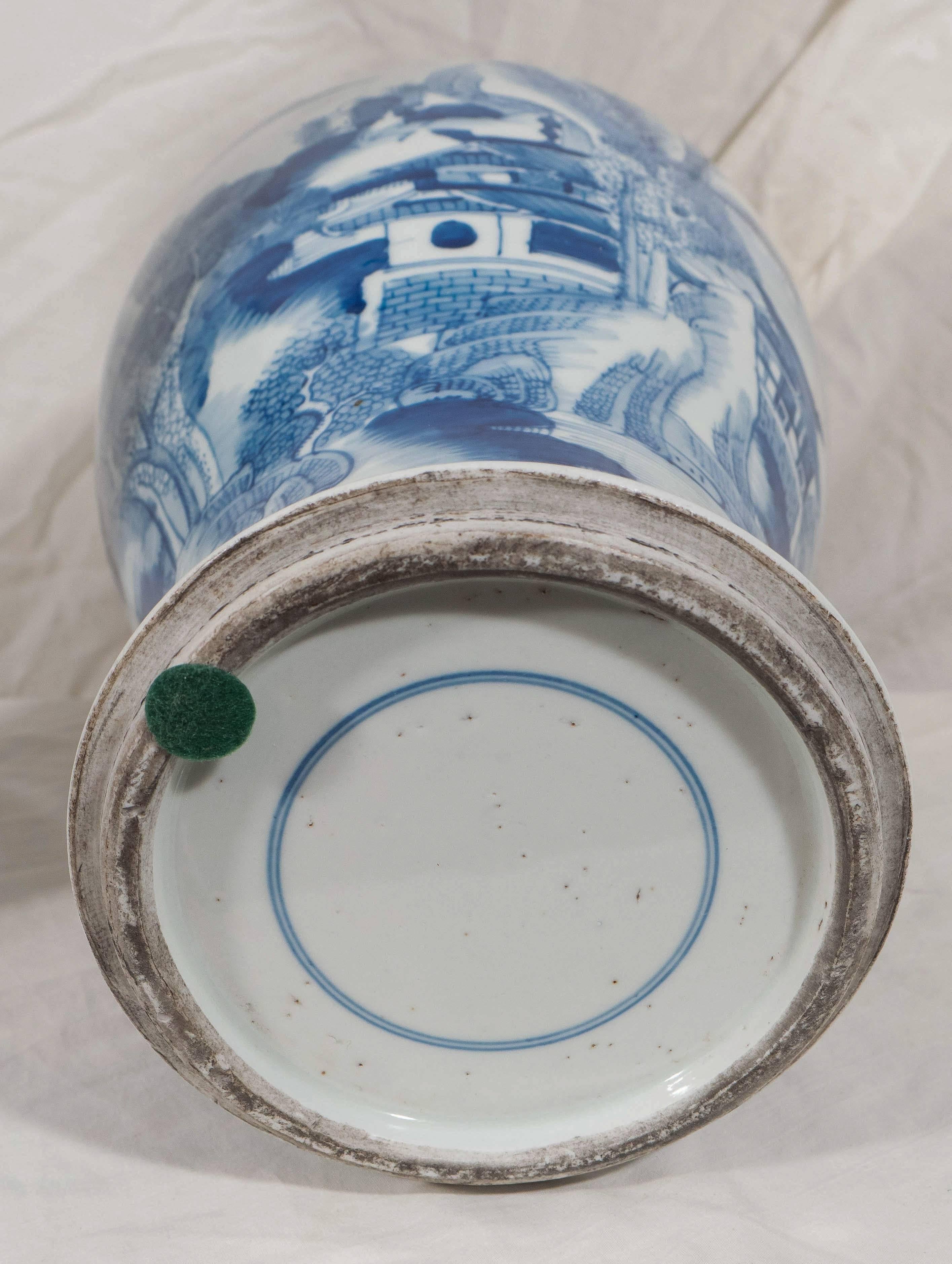 19th Century  Antique Chinese Porcelain Ginger Jars Blue and White 