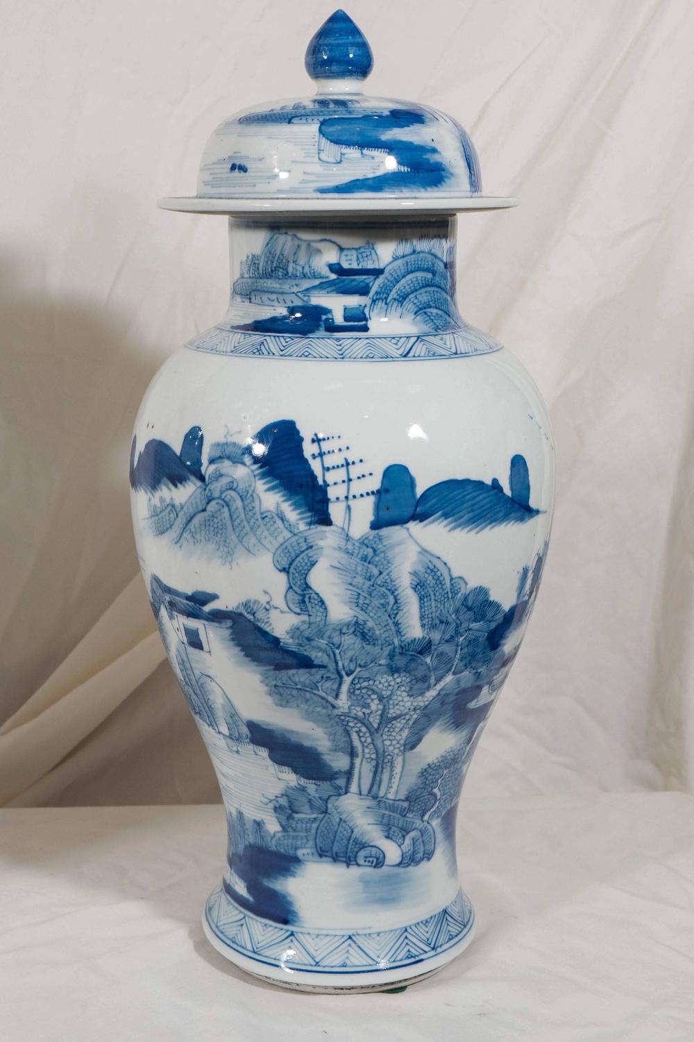 Antique Chinese Porcelain Ginger Jars Blue and White at 1stdibs