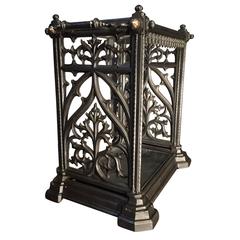 Antique Victorian 19th century Umbrella and Stick Stand in the Gothic style.