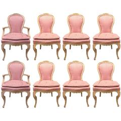 Set of Eight Louis XVI Style Painted Dining Chairs 4