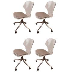 Lucite Swivel Dining Chairs by Hill Manufacturing Company 8