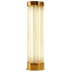 Small Floor Lamp in Glass and Brass