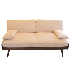 1950s Couch or Daybed by Wilhelm Knoll for Knoll Antimott, New Upholstery