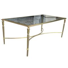 Mid-Century Brass and Glass Coffee Table in the Style of Baguès 10