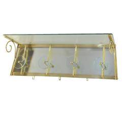 High Quality Glass Coat Rack in the Style of Fontana Arte