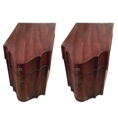 Pair of George III Slant Top Cutlery Boxes