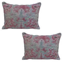 Pair of Chinoiserie Printed Linen Pillows