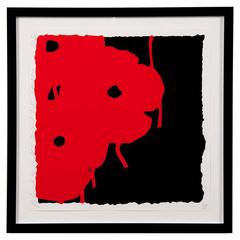 "Red and Black" Screen Print by Donald Sultan 12