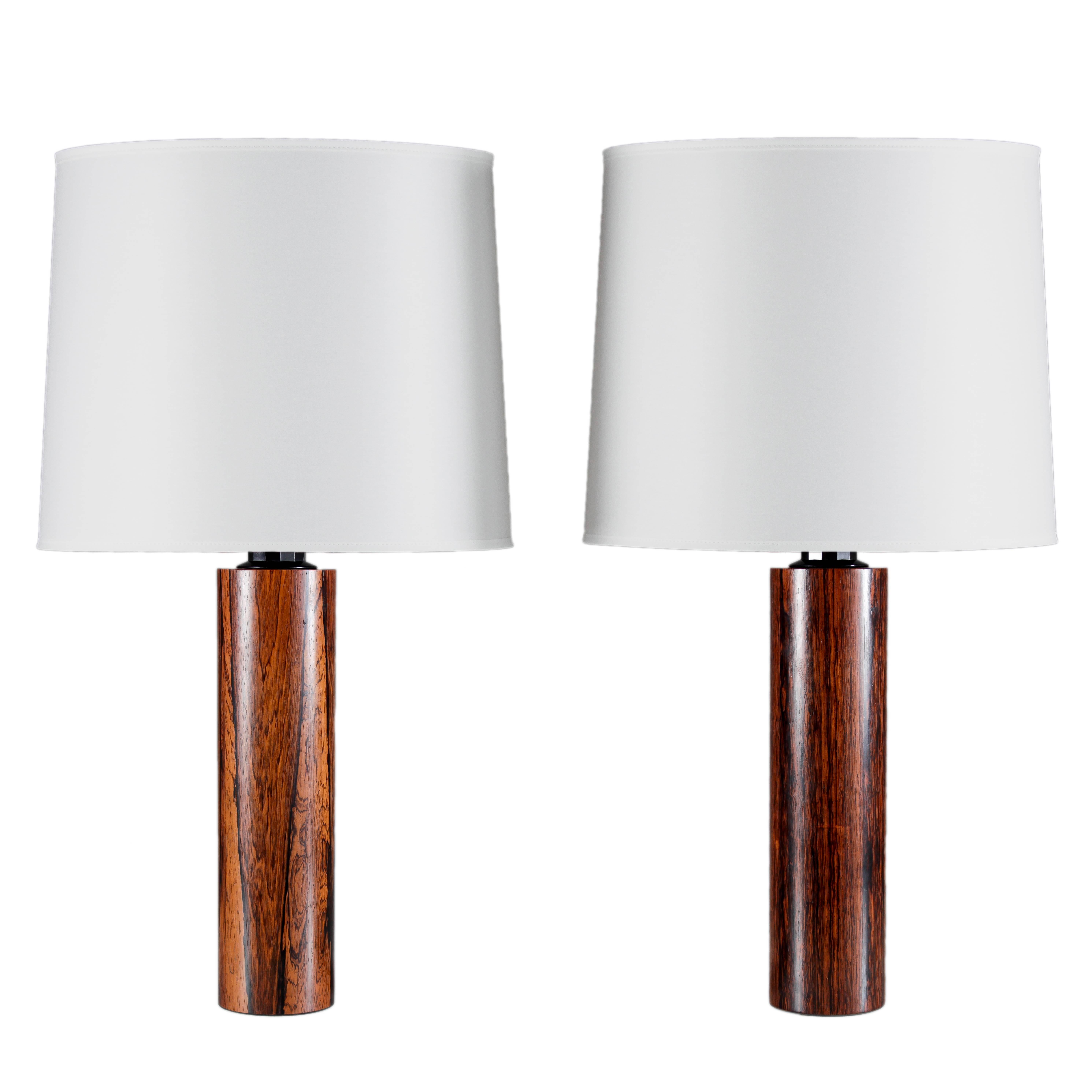 Pair of Table Lamps in Rosewood by Luxus, 1960s
