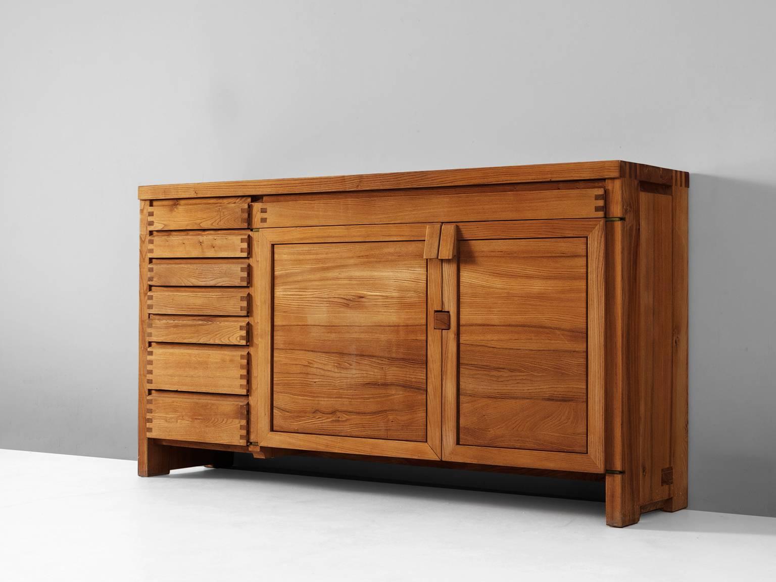 Mid-20th Century Pierre Chapo R13 Sideboard in Solid Elm