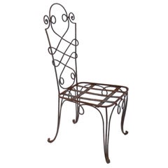 René Prou Iron Chairs, France 1940 (Eight Available) 11