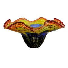 Quatre vases en verre d'art Seaform de Sergio Rossi pour Murano