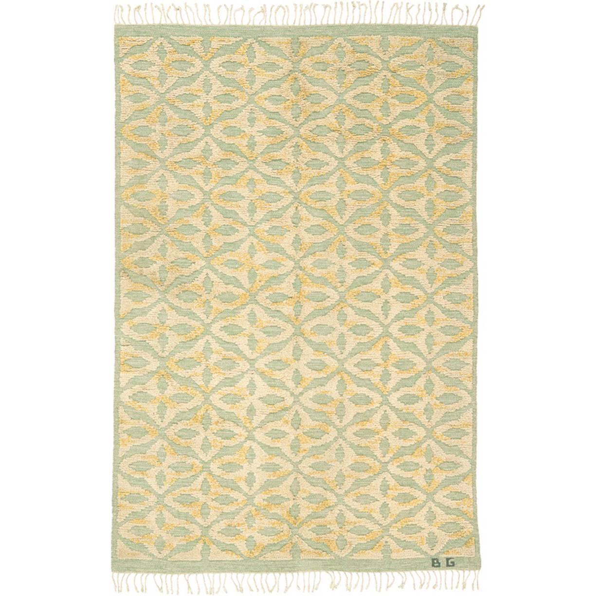 Mid-20th Century Swedish Mixed Weave Rug by Brita Grahn