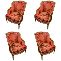 Four Louis XVI Style Bergères 12