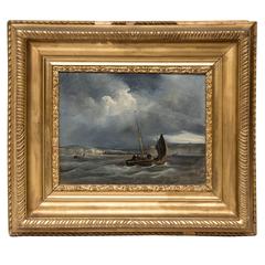 Oil on Canvas by Johnson, English Marinist Painter of the 18th Century