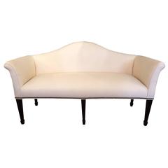 Sophisticated Mid-Century Tailored Settee Loveseat