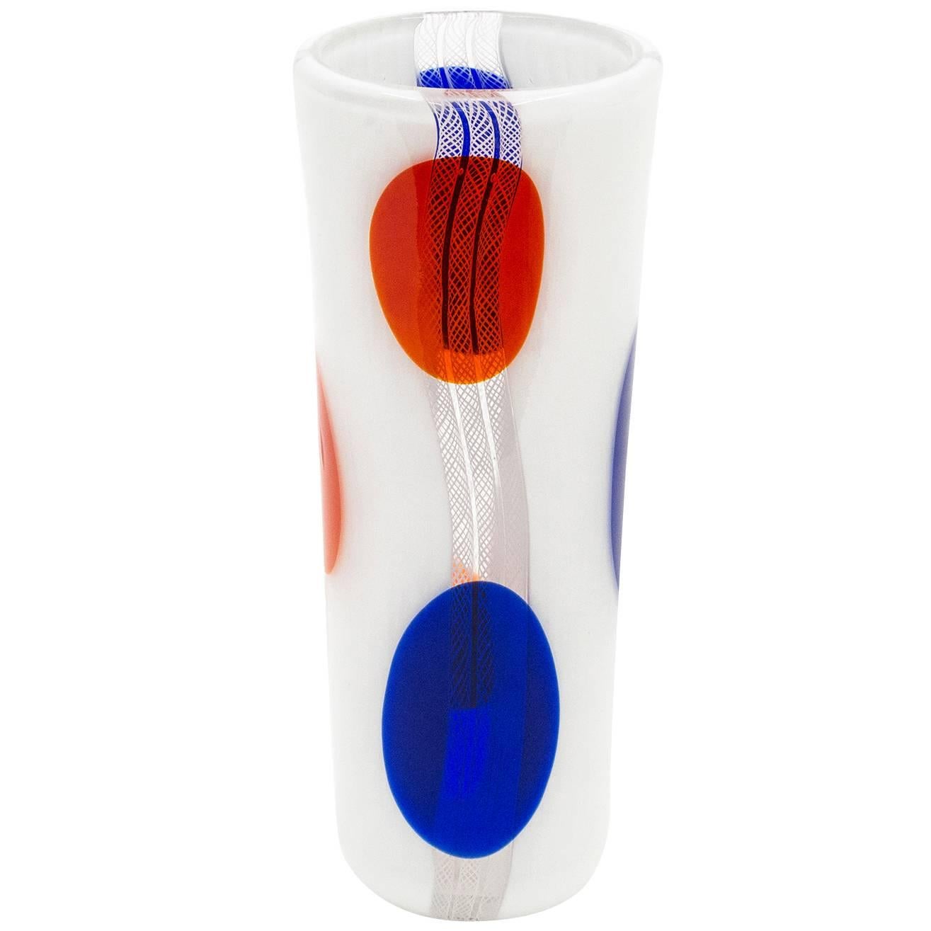 Seltene Anzolo Fuga „Spots“-Vase, Murano, 1950er Jahre im Angebot