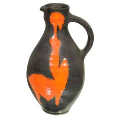 Gilbert Valentin, Les Archanges, Vallauris Ceramic Jug