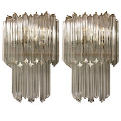 Pair of Italian Mid-Century Venini Sconces