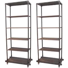 French Industrial Open Shelf Etagere