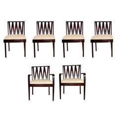Set of Six Paul Frankl Dining Chairs 12
