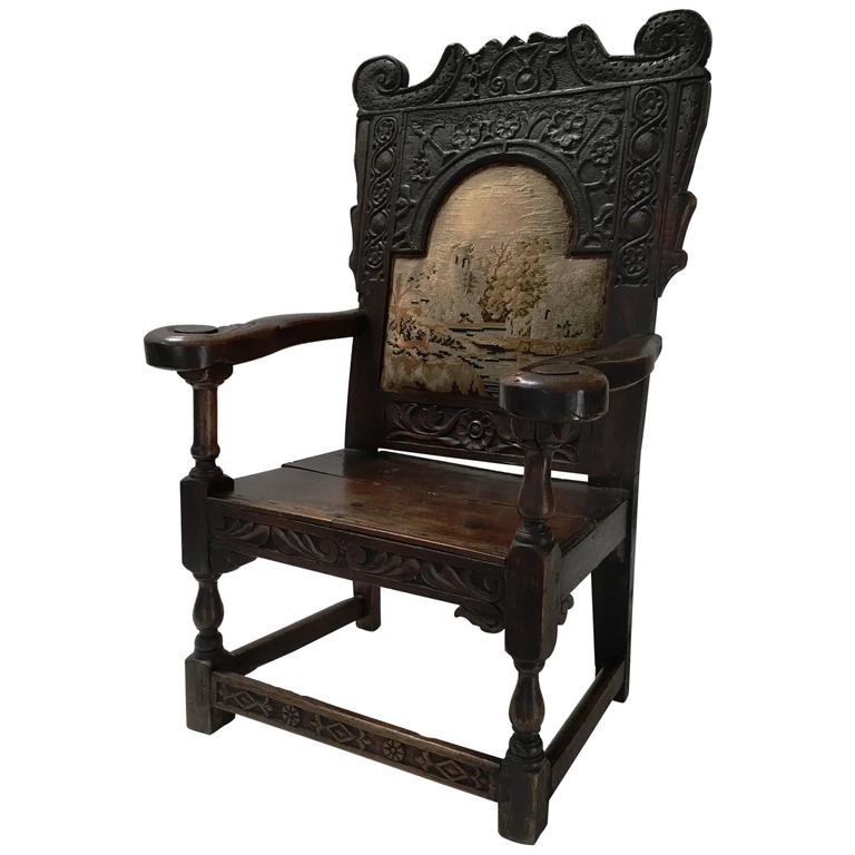 beautiful 17th century English Jacobean arm chair. 