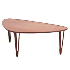Sculptural Teak Coffee Table by Vejle Møbelfabrik